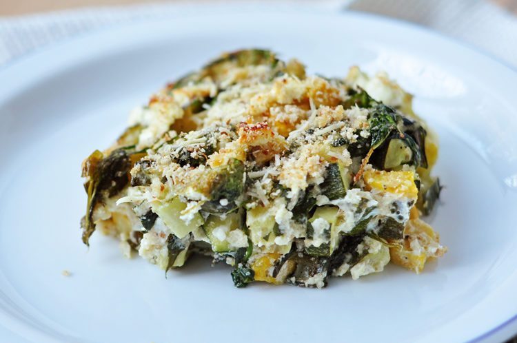 Baked Zucchini Spinach And Feta