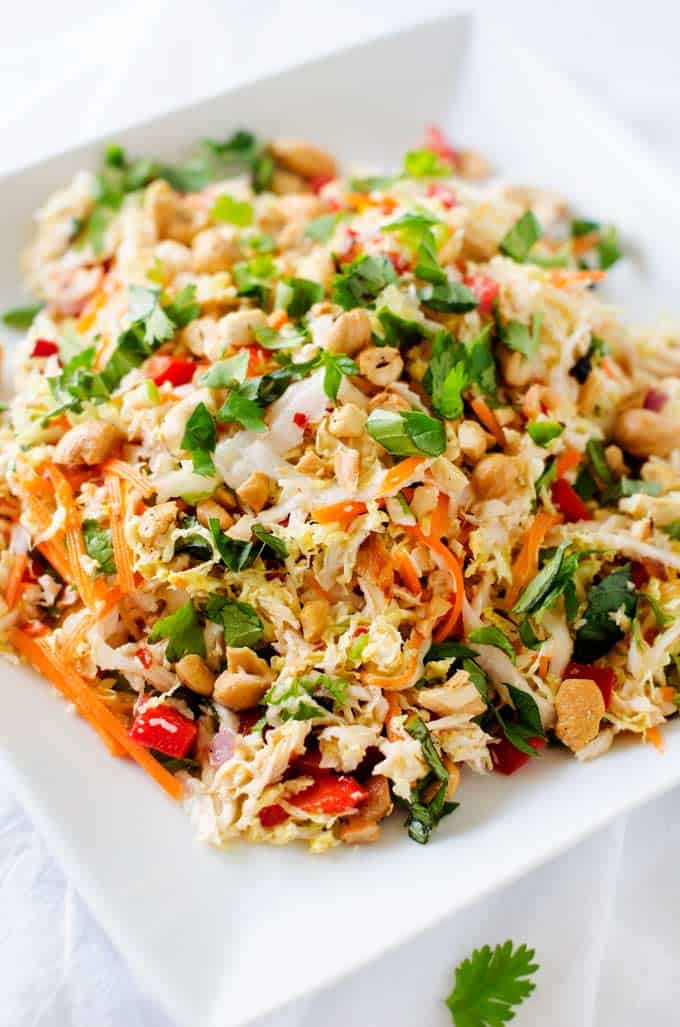 Low Carb Thai Chicken Salad Meal Prep
