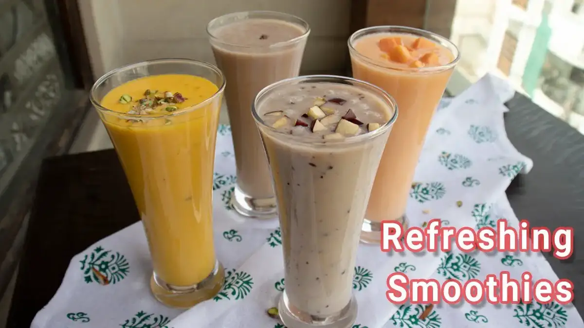 'Video thumbnail for 4 तरीके की स्मूथीस गर्मियों के लिए | 4 Refreshing Smoothies Recipes | Healthy Smoothies'